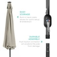 thumbnail image 6 of Best Choice Products 10ft Solar LED Lighted Patio Umbrella w/ Tilt Adjustment, UV-Resistant Fabric - Beige, 6 of 7