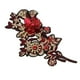 thumbnail image 1 of Parche de lentejuelas con bordado de apliques de flores y cuentas para coser ropa rojo, 1 of 7