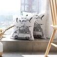 thumbnail image 6 of LALILO Throw Pillow Covers Go Travel Art With Vintage Van And Van Travel Cushion Cover 18" x 18", 2 Pack, 6 of 6