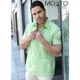 thumbnail image 5 of Mojito Collection Guayabera Shirt Classic Poly Cotton Blend Short Sleeve, 5 of 11