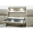 thumbnail image 4 of Pemberly Row Contemporary Fabric Power Console Sofa in Fossil Beige, 4 of 6