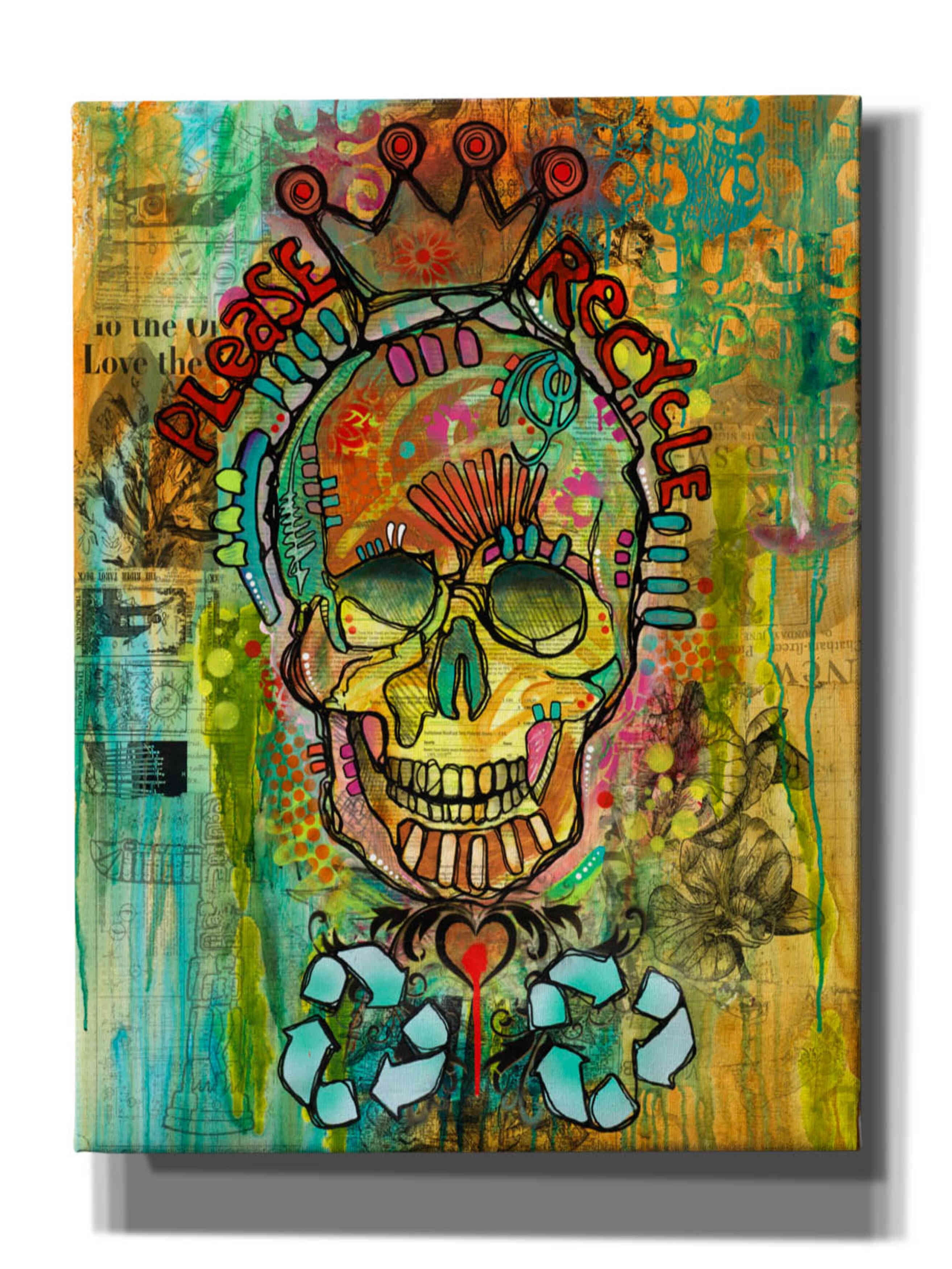 Epic Graffiti 'Please Recycle' by Dean Russo, Canvas Wall Art, 12