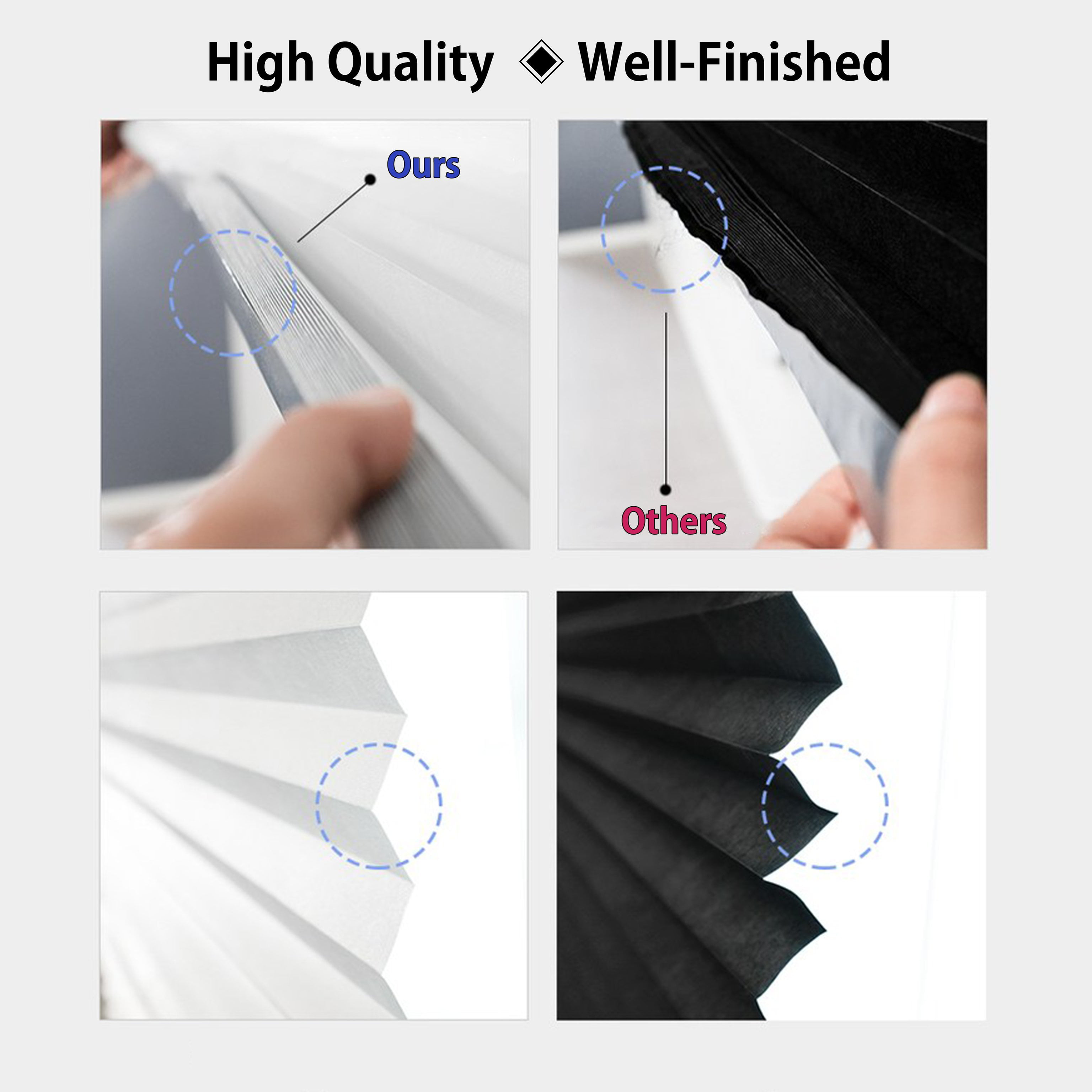 4 pieces Plastic White For EASYFIX pleated blinds with 2 operating rails GARDINIA Carrier for folding installation Mounting material included 
