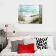 thumbnail image 5 of Orinice  Beach Canvas Wall Art Decor: Bedroom Living Room Window Coastal Landscape Painting Print Relaxing Tropical Ocean Scene Artwork Modern Large Sea Seascape Picture for Home Office 16x12in, 5 of 6