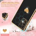thumbnail image 2 of for Samsung Galaxy A23 5G Case with HD Screen Protector Shockproof Protection, Love Heart Plating Girly Women Cute Soft TPU Luxury Elegant Case for Galaxy A23 4G/5G, Black, 2 of 7