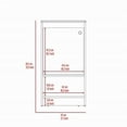 thumbnail image 6 of Atlin Designs Modern Metal Free Standing Vanity Cabinet in White, 6 of 6