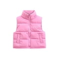 thumbnail image 2 of AUNVITO Boys Girls 3-15Y Thickened Sleeveless Quilted Vest with Zip-Up Stand Collar, Warm Cotton Padded Outerwear for Autumn Winter, 2 of 9