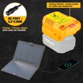 thumbnail image 2 of Cargador Solar para Batería De*walt 20V MAX, Entrada 22V-30V Salida 21V 4A MAX, Adaptador de Carga Solar Portátil para Exteriores para Baterías de Herramientas Eléctricas De*walt 20V, 2 of 7