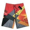 thumbnail image 3 of Mens Swimming Shorts Quick Dry Beach Trunks Swimwear Shorts with Elastic Waist and Pockets, 3 of 5