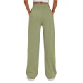 thumbnail image 4 of Womens Wide Leg Sweatpants | Winter Lounge Travel Pants Fall Fashion Outfits 2026 Clothes With Pockets Mint Green M, 4 of 6