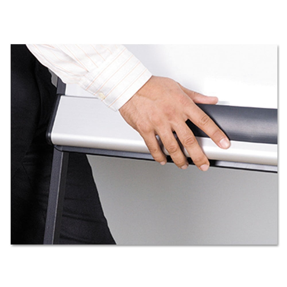 MasterVision Magnetic Steel Dry-Erase Mobile Presentation Easel, Black & Silver, 29.5" X 42"
