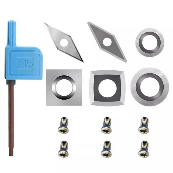 Carbide Cutter Inserts Set for Wood Lathe Turning Tool Carbide Tip Woodworking