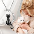 thumbnail image 4 of Collar de ceniza de gato, collar de urna para cenizas, collar de cremación de luna, joyería de cremación conmemorativa para cenizas de mascotas JM, 4 of 5