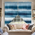 thumbnail image 2 of Abstract Blue Swag Curtain Valance for Windows, Watercolor Ripple Window Treatments Short Swag Topper for Kitchen Windows Bathroom Bedroom, 36"x63", 2 of 8