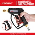 thumbnail image 7 of YAMATIC 5000 PSI High Pressure Washer Trigger Gun Pressure Spray Gun / 35 Mpa, 12 GPM, 3/8" FNPT Quick Connector& M22 Coupler Inlet, 1/4 NPT Outlet, 7 of 7
