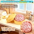thumbnail image 2 of Pelota antiestrés squishy Bimiubimiu con forma de dumpling y brillo, 2 of 8