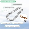 thumbnail image 2 of Uxcell 8-Pack Spring Snap Hooks, M4 Stainless Steel 1.60 Inch Quick Link Snap Hooks for Keychain Clip, 2 of 6