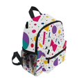 thumbnail image 2 of FORMRS School Backpack with Front Zippered Pocket 12" Student Travel Daypack, Retro Round, 2 of 6
