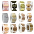 thumbnail image 2 of 500pcs/roll Handmade With Love Sticker Scrapbooking customize hand made Label Wedding Stickers 2.5cm/1inch Diy Bakery Packsge Label Adhesive Sticker, 2 of 9