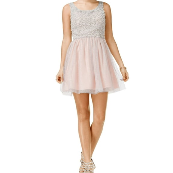 As U Wish Womens Chiffon A-line Dress dvgry 9 - Juniors