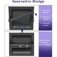 thumbnail image 3 of Toilet Paper Holder 2 Pack, Recessed Pivoting Toilet Paper Holder Wall Mount Stainless Steel for Large Rolls in Bathroom (Matte Black), 3 of 8