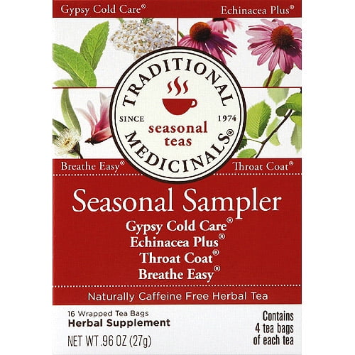 Traditional Medicinals Seasonal Sampler Herbal Tea Bags, 16 count