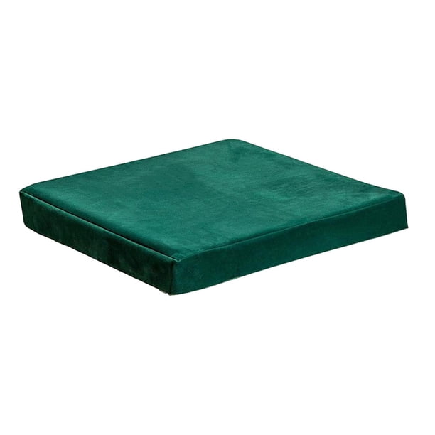 Mantel cuadrado de poliéster lavable de 85 x 85 cm para mesa de juego o cena. Verde oscuro