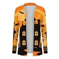 thumbnail image 5 of WFJCJPAF 2025 New Halloween Halloween Tops for Women,Women's Halloween Fashion Printed Long Sleeved Cardigan Jacket - Orange S, 5 of 6