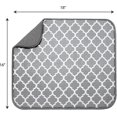 thumbnail image 2 of Absorbent, Reversible Microfiber Dish Drying Mat For Kitchen, 16 Inch X 18 Inch, White Trellis, 2 of 4