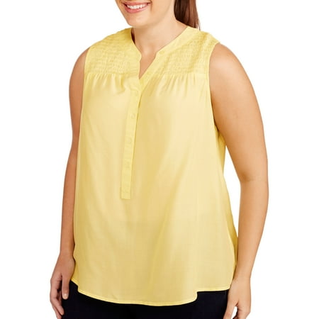 flyaway smocked tank plus