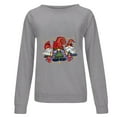 thumbnail image 3 of Uootdi Christmas Sweatshirts for Women Gift Christmas Trees Snowflake Snowman Reindeer Sequined Print Blouse Long Sleeve T Shi rts for Women, 3 of 6