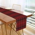 thumbnail image 7 of GZHJMY Red Black Plaid Table Runner Machine Washable Polyester Table Runner Rectangle Reversible Dresser Scarves Table Decor 13 x 90 Inch, 7 of 7