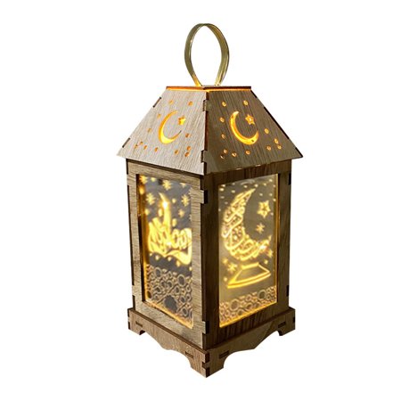 

FAIOIN Ramadan Hanging Lantern Eid Mubarak Element Eid Ramadan Islamic Lamp Light Decor