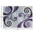 thumbnail image 4 of Flash Furniture Valli Rectangular Contemporary Black, Grey, Purple Area Rug, 5' x 7', 4 of 7