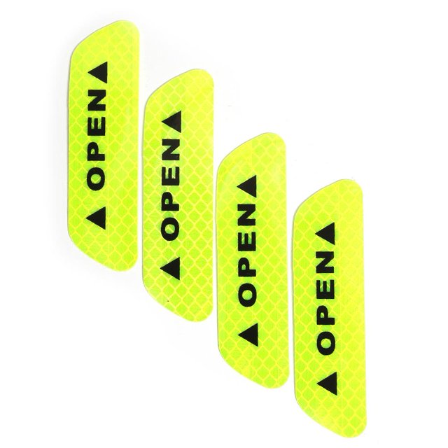 4 Uds. De cintas reflectantes abiertas para cochemarca de advertenciapegatinas para puerta de coche abierta (verde) Ndcxsfigh Accesorios para autos y motos