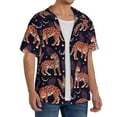 thumbnail image 2 of Kdxio Men's Hawaiian Shirt for Men Short Sleeve Shirt Leopard Print Summer Casual Holiday Beach Button Down T-Shirts, 2 of 7