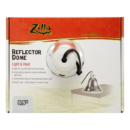 UPC: 0096316670594 | Zilla Reflector Dome Light & Heat Terrarium Light Fixture  5.5   Silver