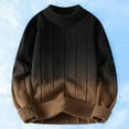 thumbnail image 2 of FYDUU Mens Knit Pullover Sweater Male Crewneck Pullover Sweater Autumn Winter Knitwear Gradient Fashion Sweaters Long Sleeved Shirt Stylish Work Sweaters, 2 of 6