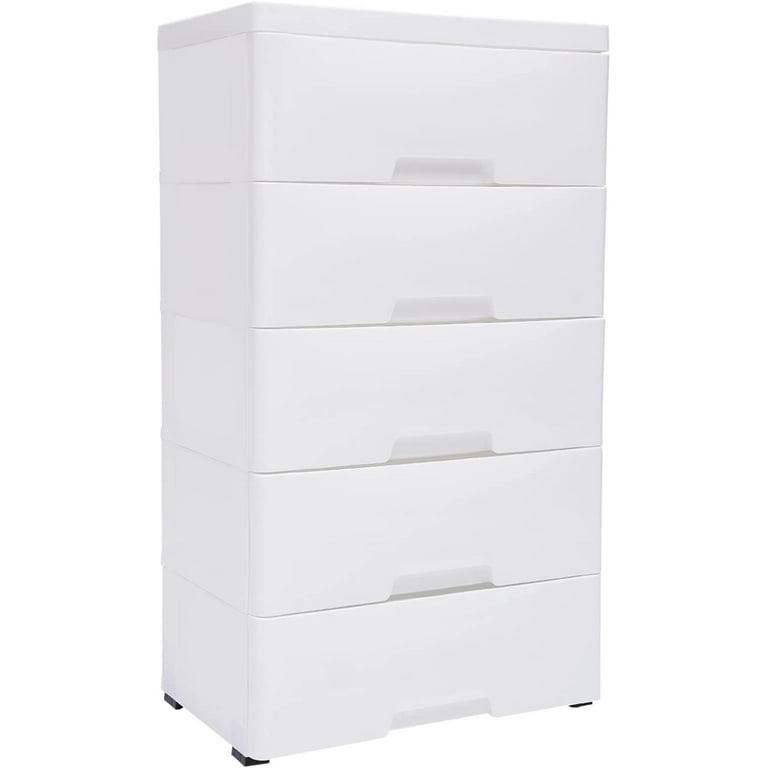 YIYIBYUS 33.07 in. x 17.72 in. White Plastic Storage Cabinet with 5-Drawers  and Wheels HG-HS6950-302 - The Home Depot