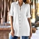 thumbnail image 2 of Vestidos Casuales Para Mujer, Blusas De Mujer De Moda Moda de verano para mujer, cuello en V, manga tres cuartos, color liso, 2 of 8