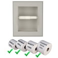 thumbnail image 3 of Typhon Recessed Solid Wood Toilet Paper Holder 7 x 8.5, Primed Gray, 3 of 13