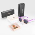 thumbnail image 6 of Leafael Personalized Initials Sunglasses for Women, Trendy Two Tone Purple Square Frame, Polarized UV400 Protection, Letter F, 6 of 6
