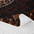 thumbnail image 5 of Homewish Brown Leopard Print Quilt Full for Girls Women, Monogrammed J Full Bedspread Sets, 5 of 7