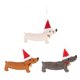 thumbnail image 4 of 3x Colgantes De Navidad Adorno Perro Salchicha Marrón Y Blanco Y Gris Yuyangstore Colgante, 4 of 7