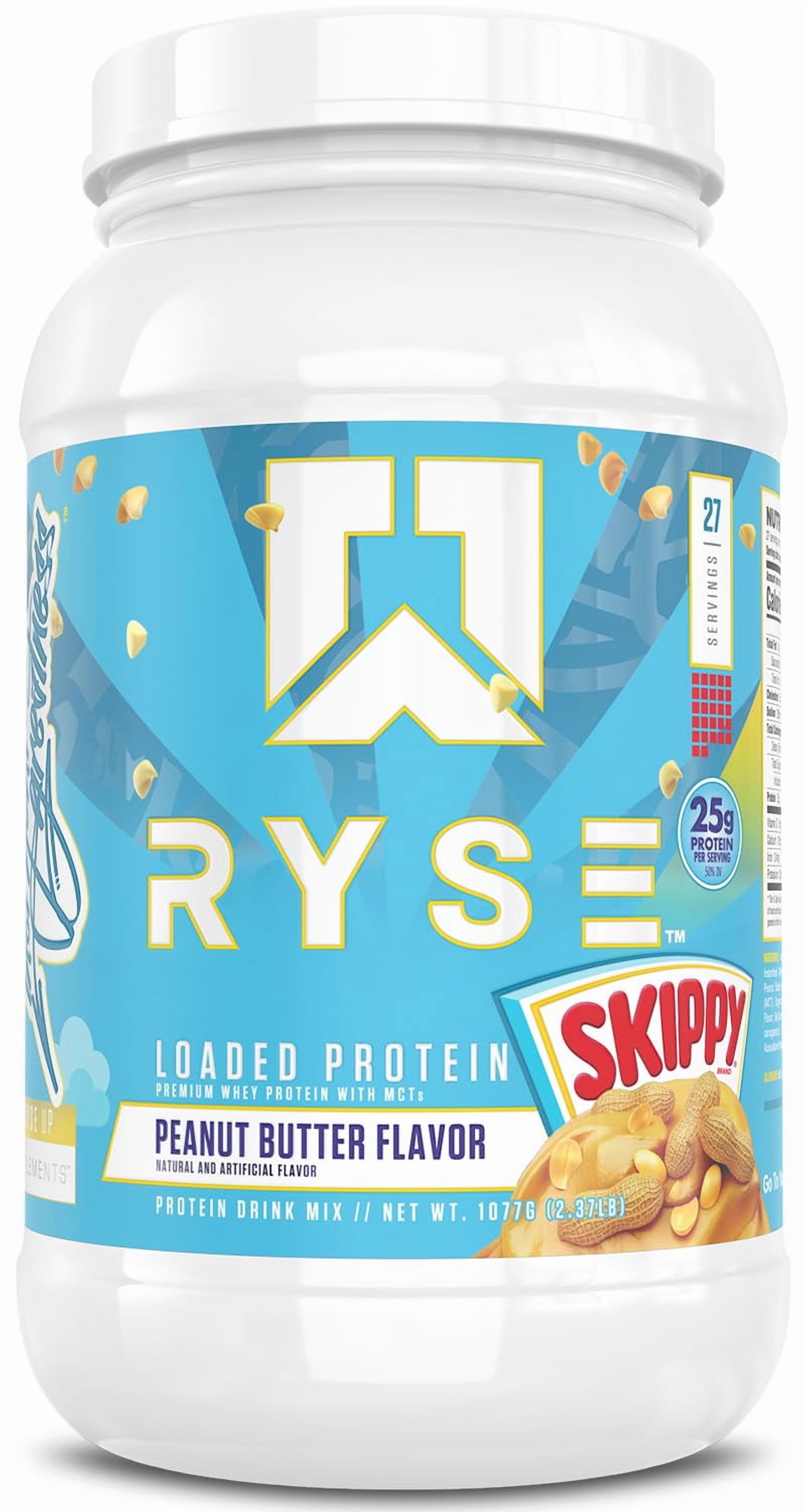 RYSE Loaded Protein Powder - Skippy Peanut Butter - 27 Servings