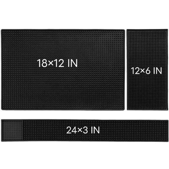 3 PCS Bar Mats, Anti-Slip Rubber Bar Service Spill Mats, Bar Mats for Cocktail Bartender Coffee Bar or Countertop Mats Glass Drying Mats