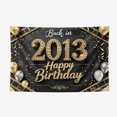 3*5FT Back in 2013 Birthday Decorations Banner Black & Gold Party ...