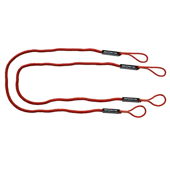 Extreme Max 3006.3075 BoatTector Bungee Dock Line Value 2-Pack - 8', Red