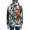thumbnail image 4 of Kll Unisex Kids Boys Girls Hooded Pocket Pullover Hoodies-Four Running Horses, 4 of 9