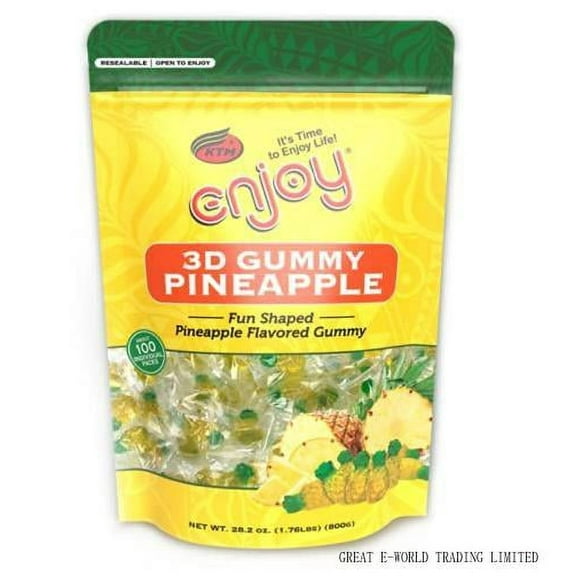 3D Gummy Pineapple Large 28.2 Ounce Bag